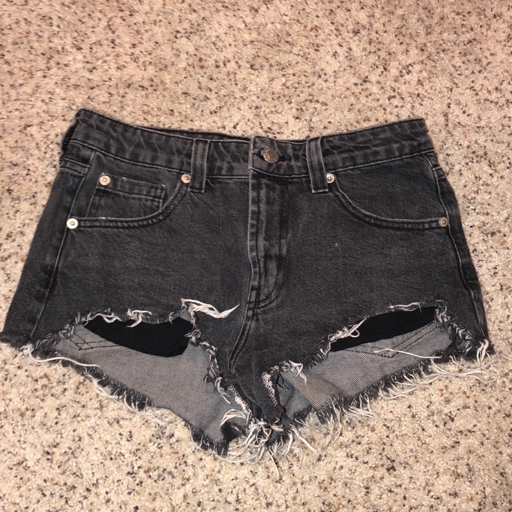 Black Jean Shorts